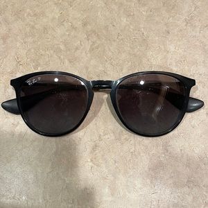 Erika style black Ray Bans - worn with scratches on the lenses